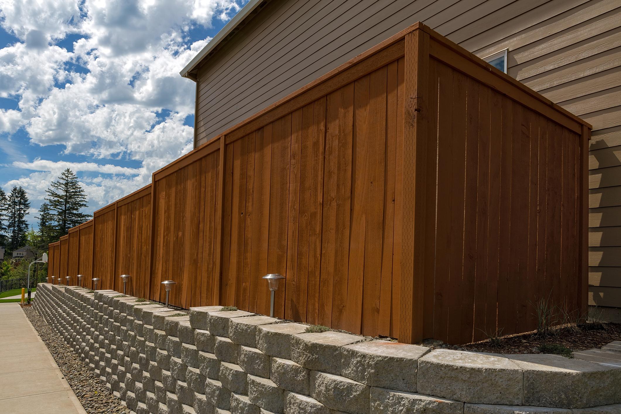 Dark Brown Wooden Fence Remodel